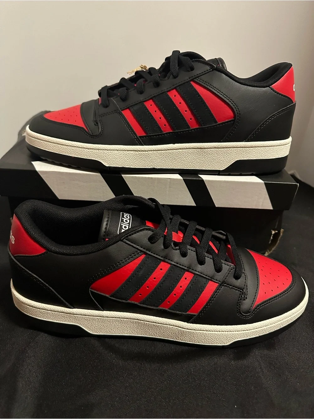 Adidas Break Start Men’s 11.5 Black Red Basketball Shoes JR1440 Brand New w/ Box